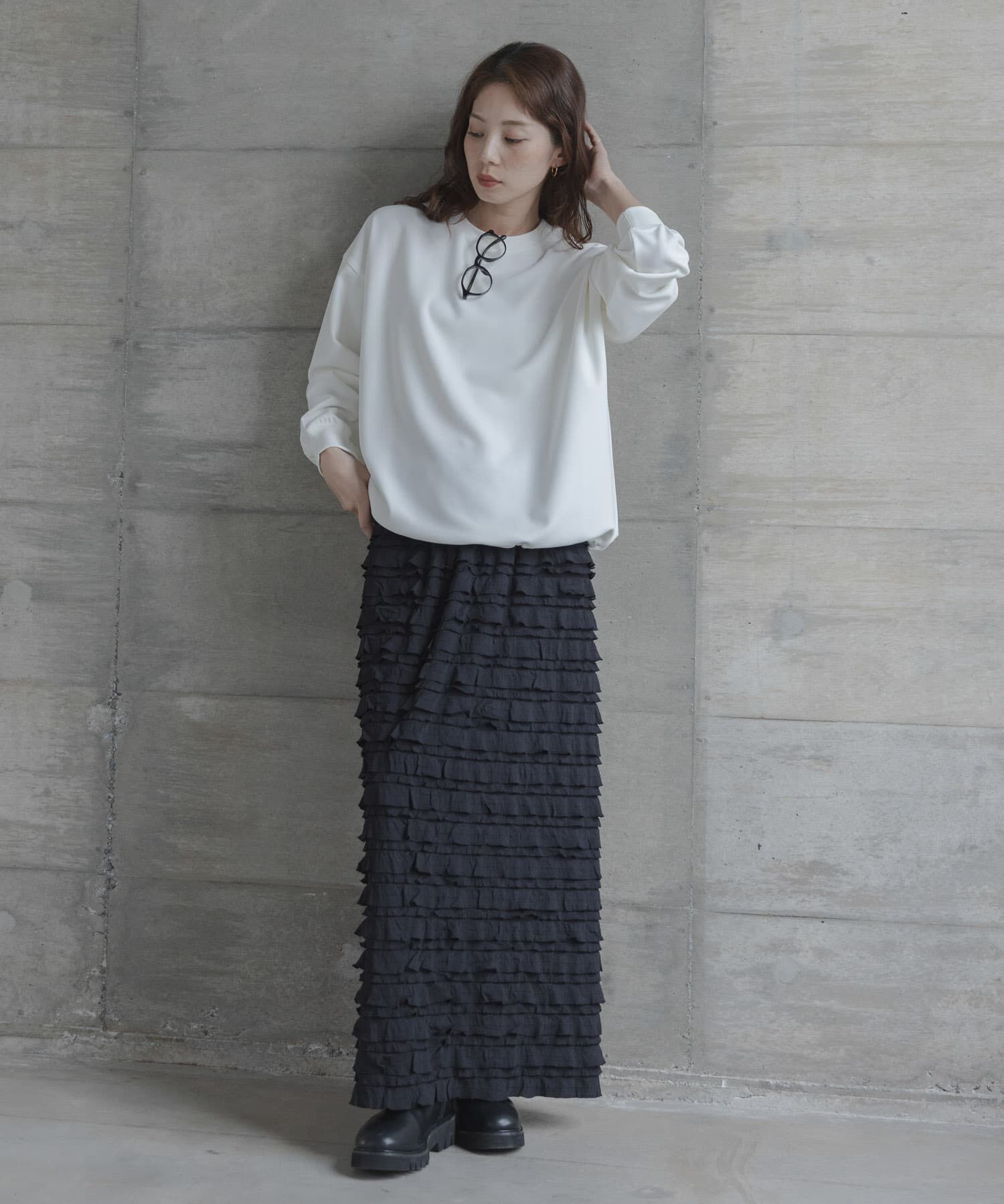 Sonny Label 「『WEB限定』カットフリルナロースカート」|スカート|