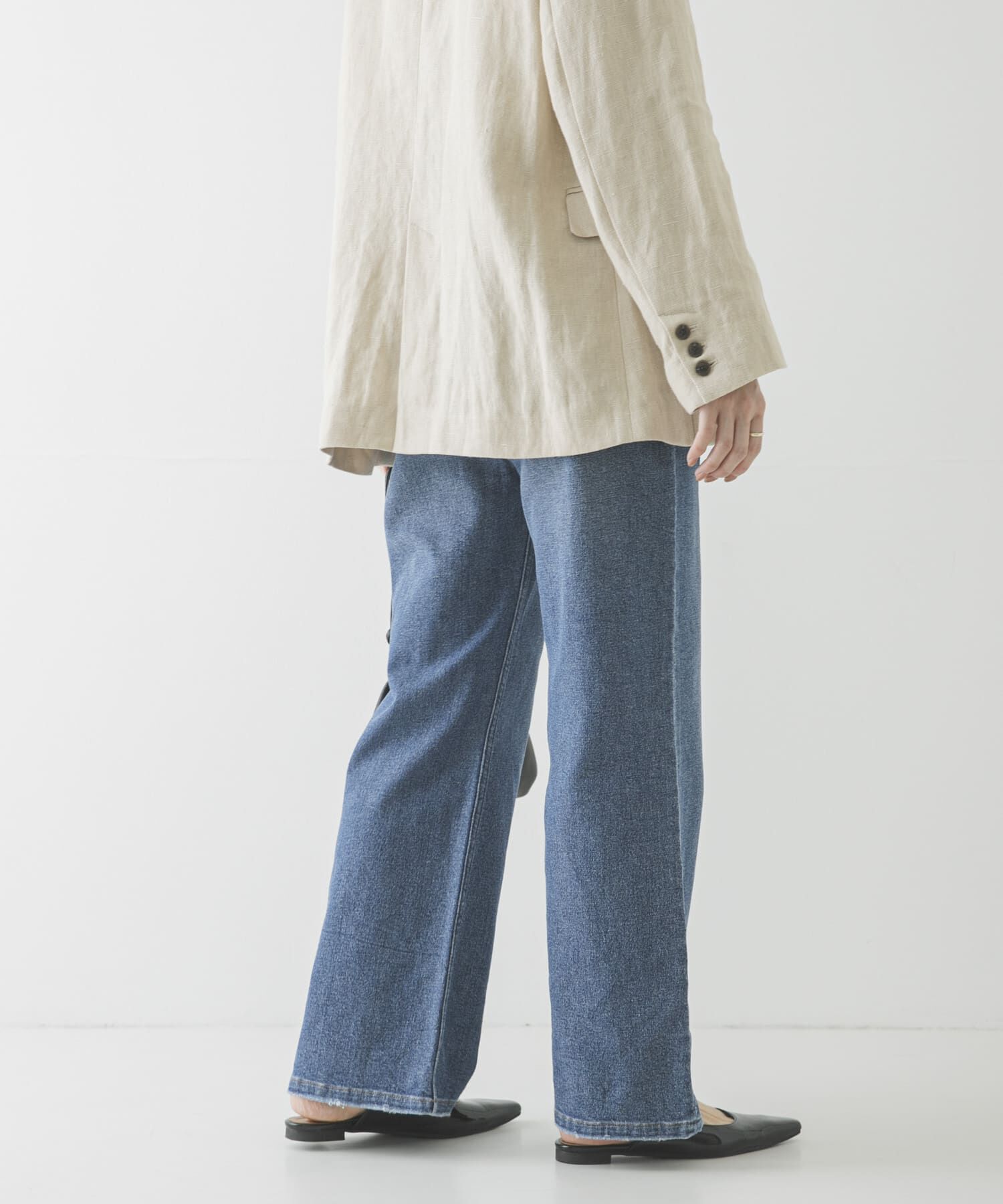 URBAN RESEARCH「『3サイズ展開』綿麻デニムストレートパンツ」|デニム|