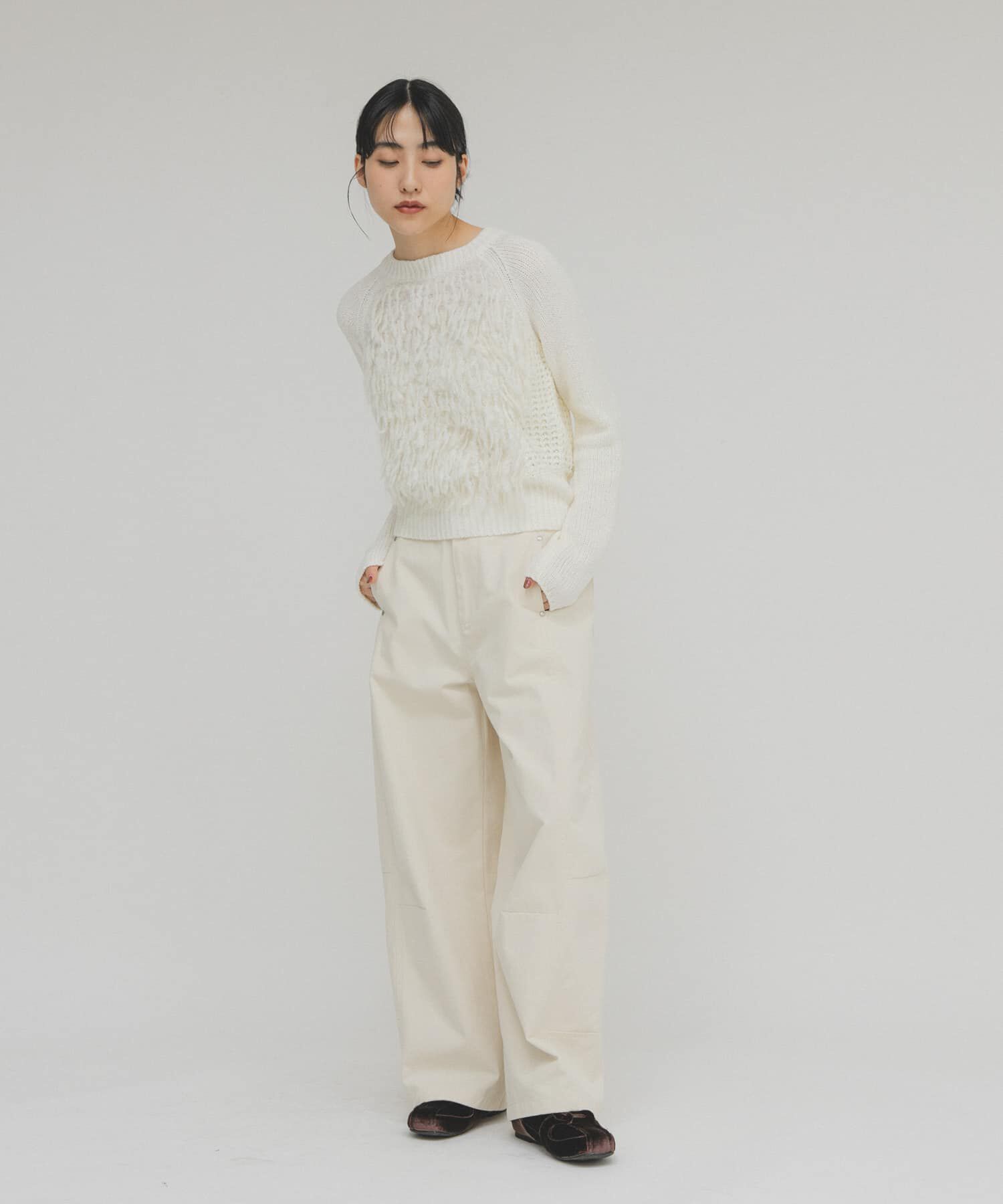  「コンパクトフリンジニット」|ニット・セーター|