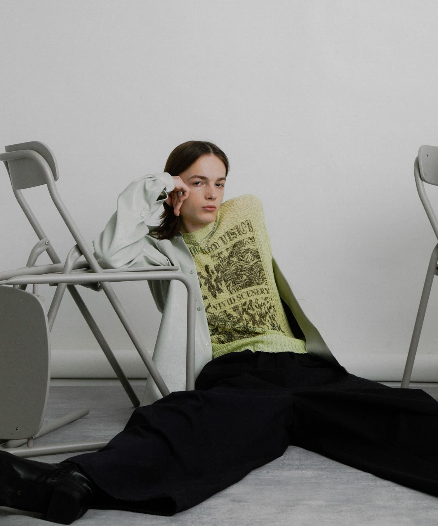 SENSE OF PLACE by URBAN RESEARCH「『洗濯可』グラフィックプリントシアーニット」|ニット・セーター|