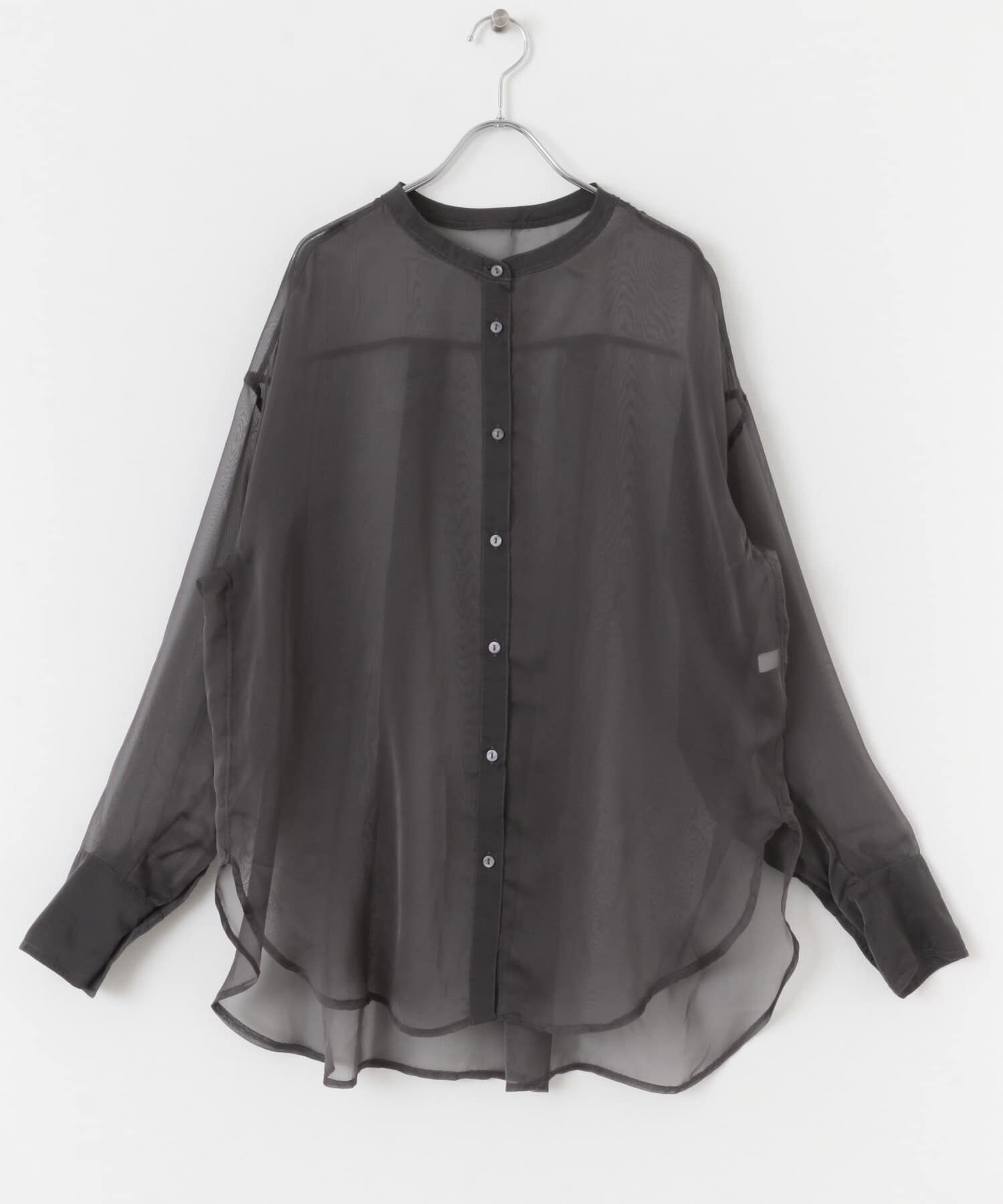 SENSE OF PLACE by URBAN RESEARCH「バンドカラーシャンブレーシアーシャツ」|シャツ・ブラウス|