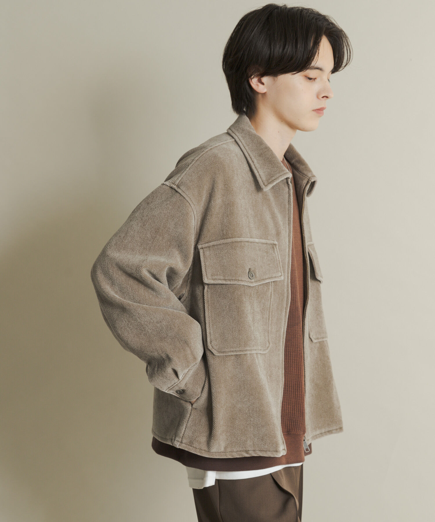 SENSE OF PLACE by URBAN RESEARCH「ヴィンテージツイルZIPブルゾン」|ブルゾン・スタジャン|