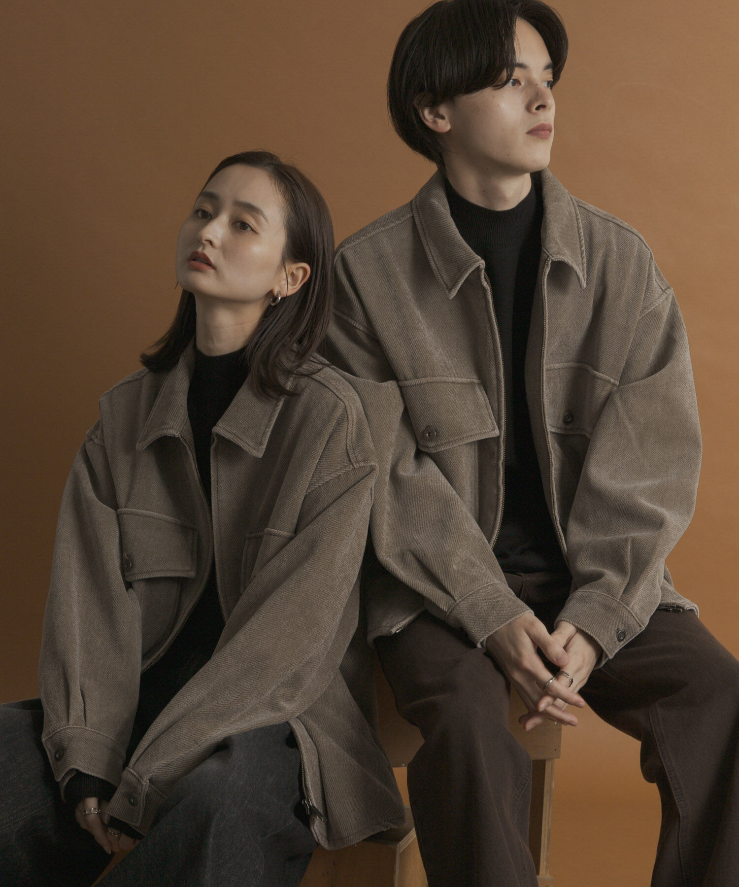 SENSE OF PLACE by URBAN RESEARCH「ヴィンテージツイルZIPブルゾン」|ブルゾン・スタジャン|