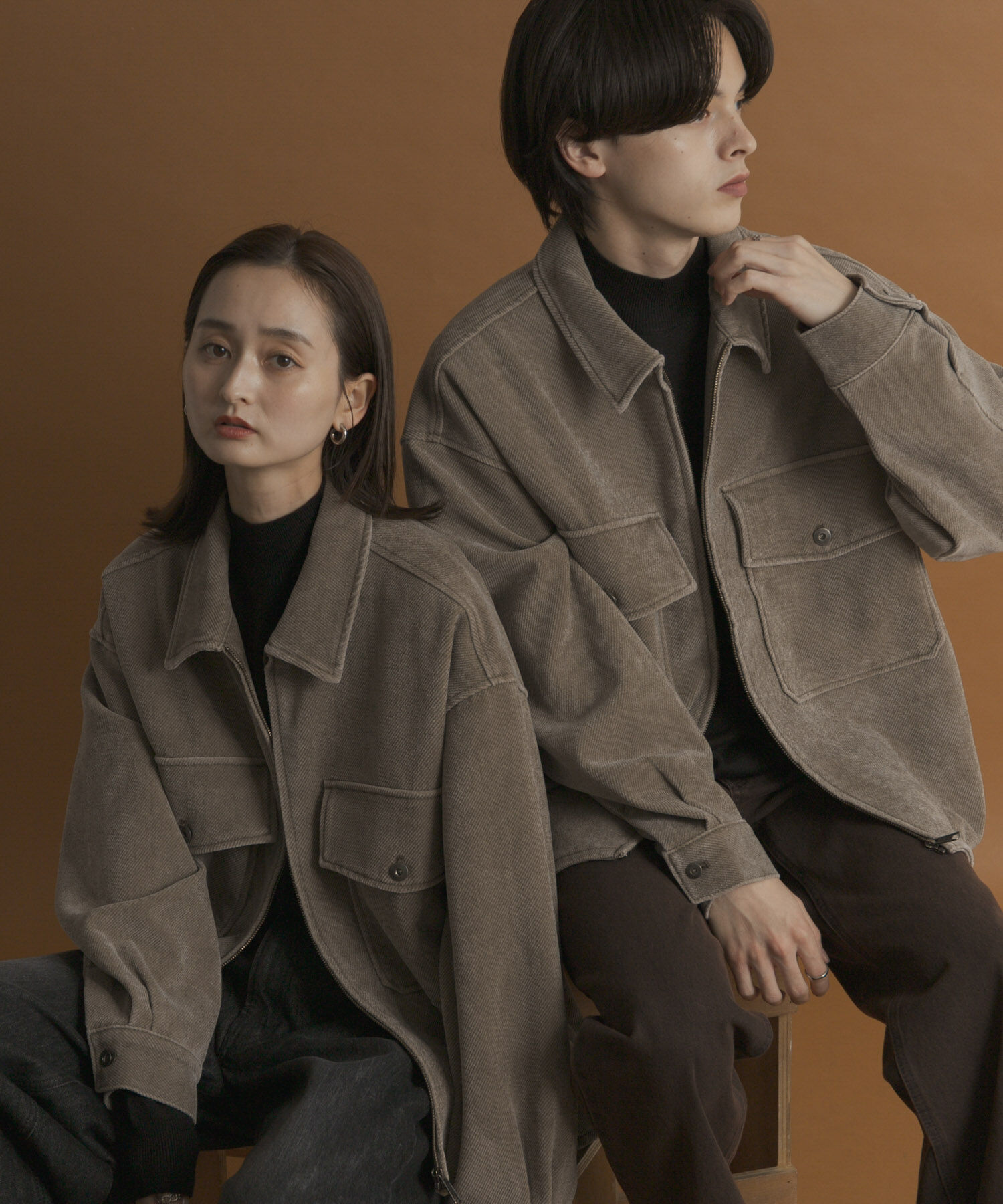 SENSE OF PLACE by URBAN RESEARCH「ヴィンテージツイルZIPブルゾン」|ブルゾン・スタジャン|