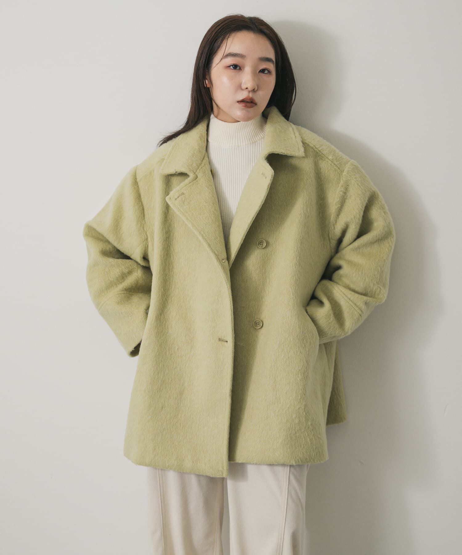 SENSE OF PLACE by URBAN RESEARCH「マルチカラーシャギーコート」|ノーカラーコート|