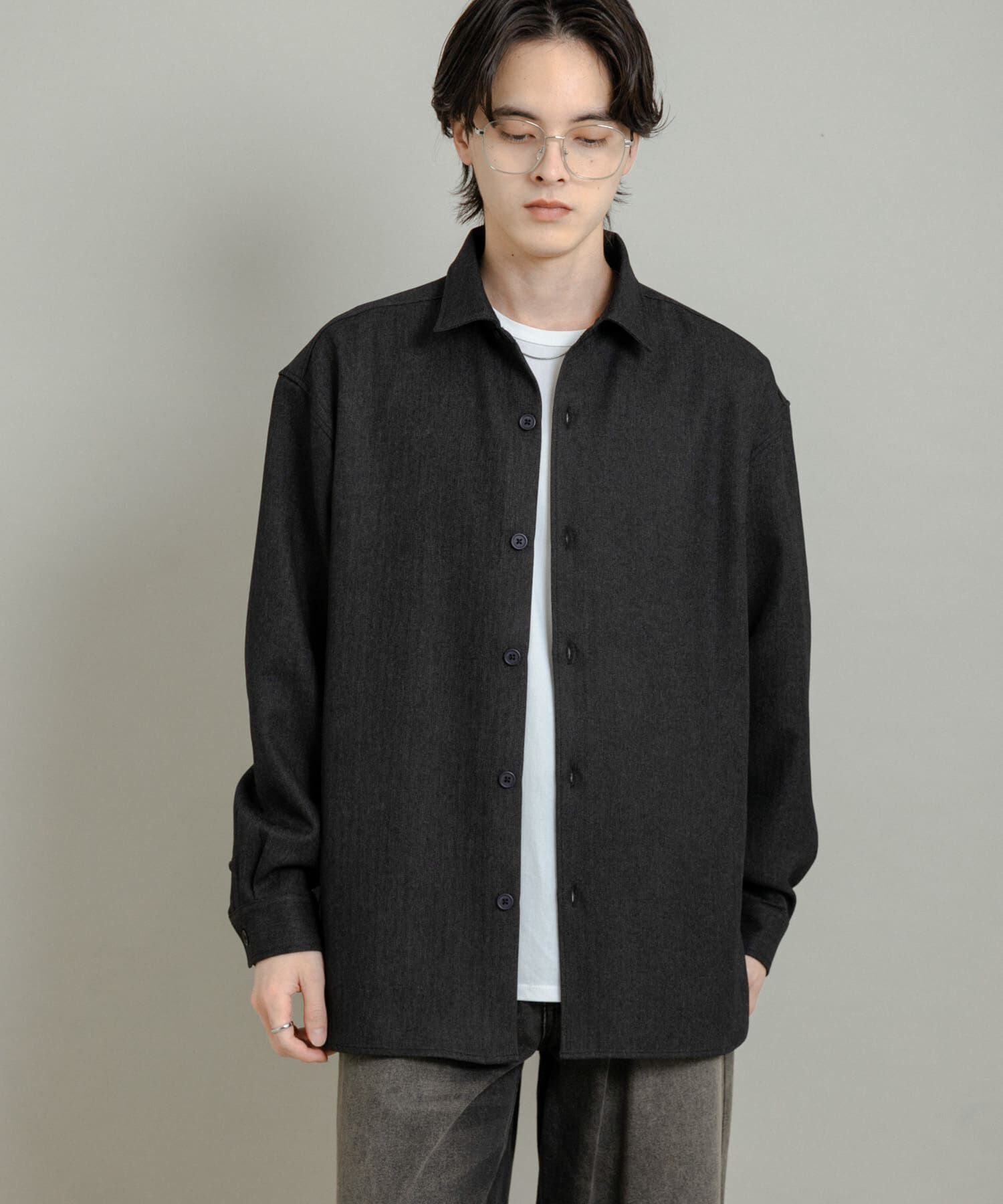 SENSE OF PLACE by URBAN RESEARCH「『UR TECH』ヘリンボーンレギュラーカラーシャツ」|シャツ・ブラウス|