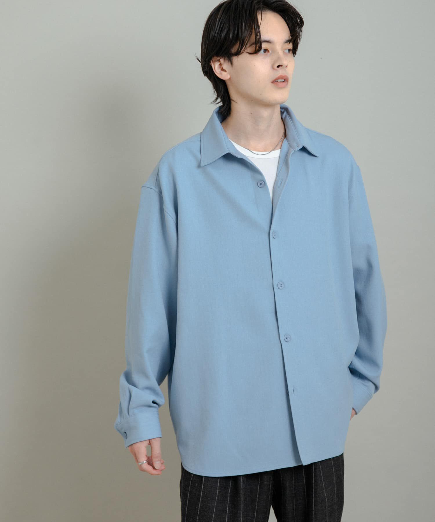 SENSE OF PLACE by URBAN RESEARCH「『UR TECH』ヘリンボーンレギュラーカラーシャツ」|シャツ・ブラウス|