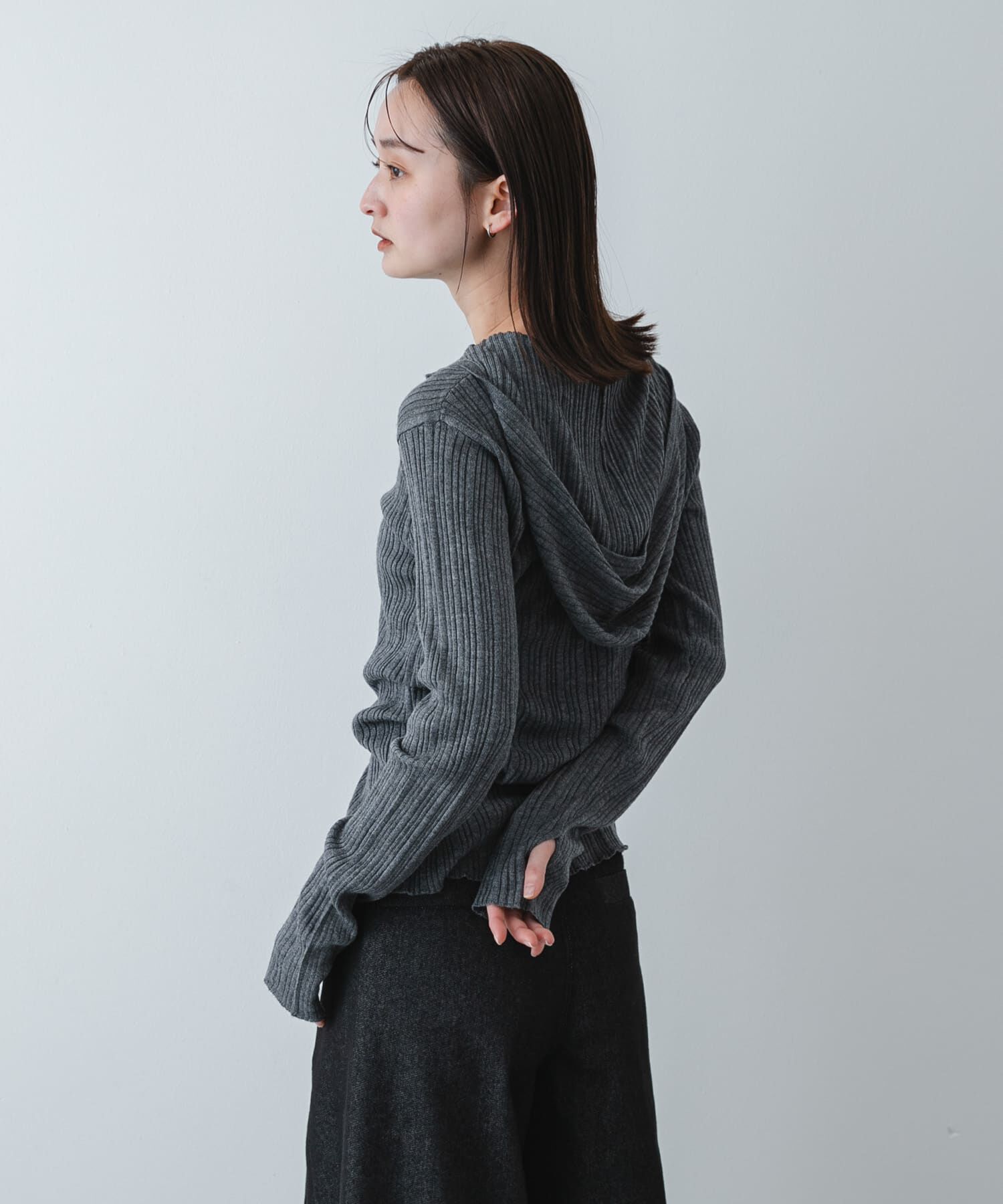 SENSE OF PLACE by URBAN RESEARCH「『洗濯可』マルチリブニットフーディー」|ニット・セーター|