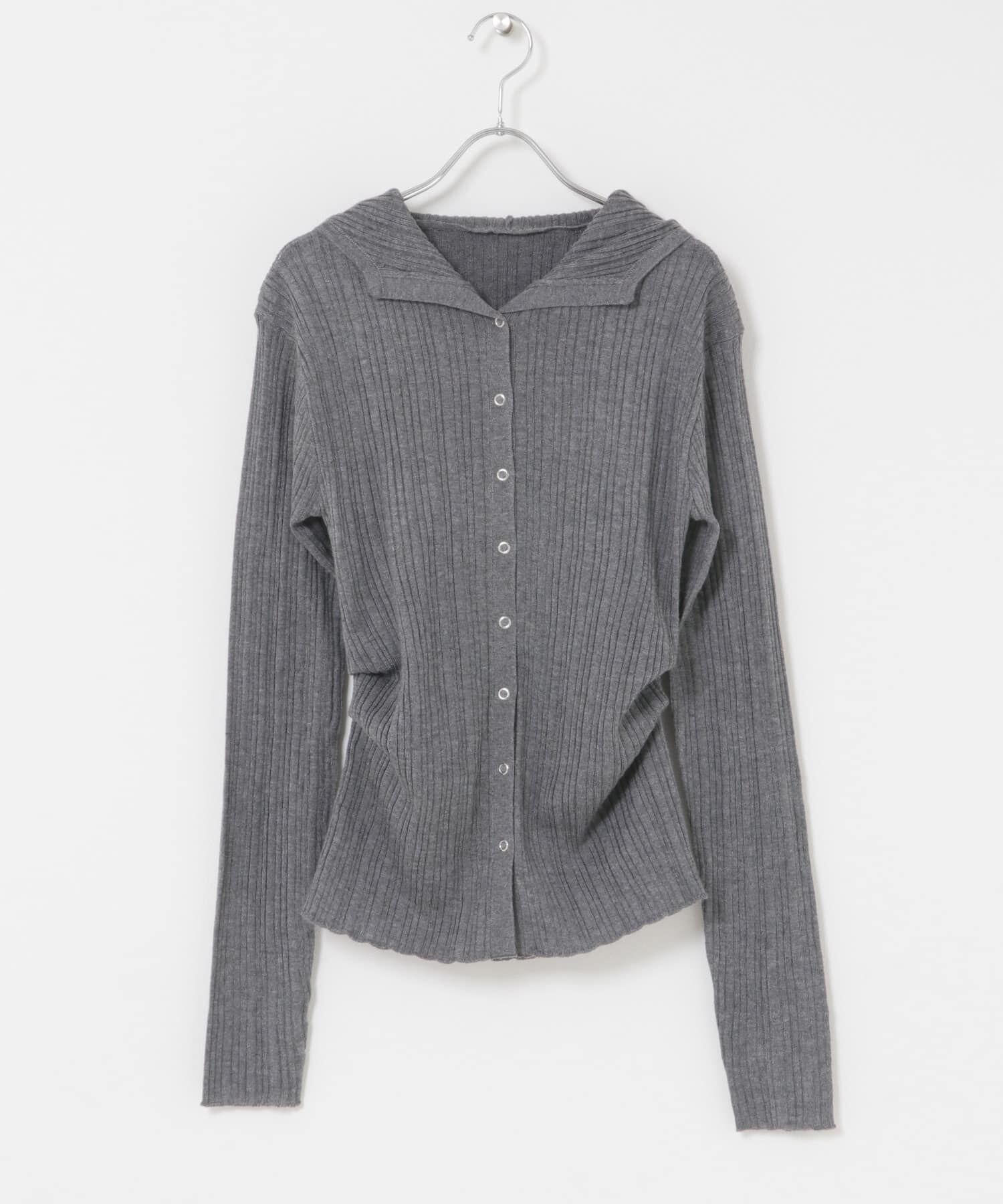 SENSE OF PLACE by URBAN RESEARCH「『洗濯可』マルチリブニットフーディー」|ニット・セーター|