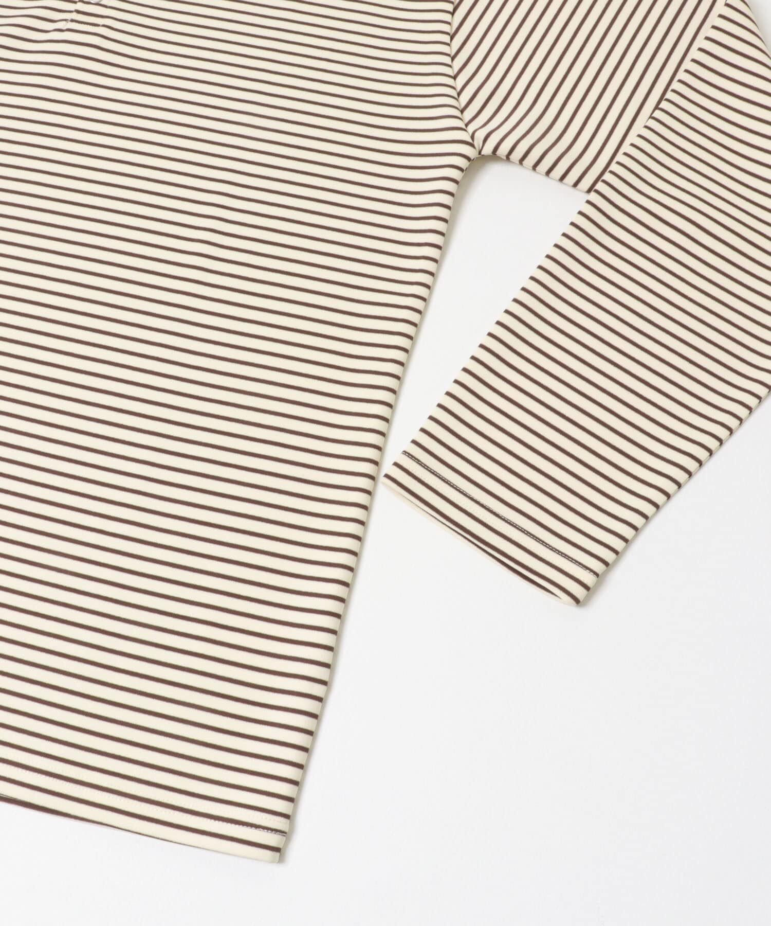 SENSE OF PLACE by URBAN RESEARCH「ボーダーヘンリーネックロングTシャツ」|Tシャツ・カットソー|