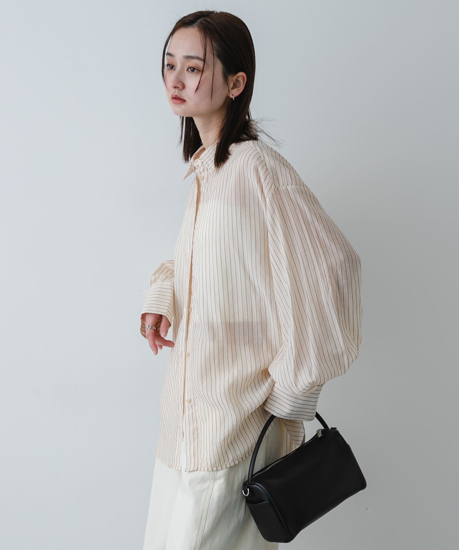 SENSE OF PLACE by URBAN RESEARCH「『接触冷感/速乾』シアーストライプアレンジシャツ」|シャツ・ブラウス|