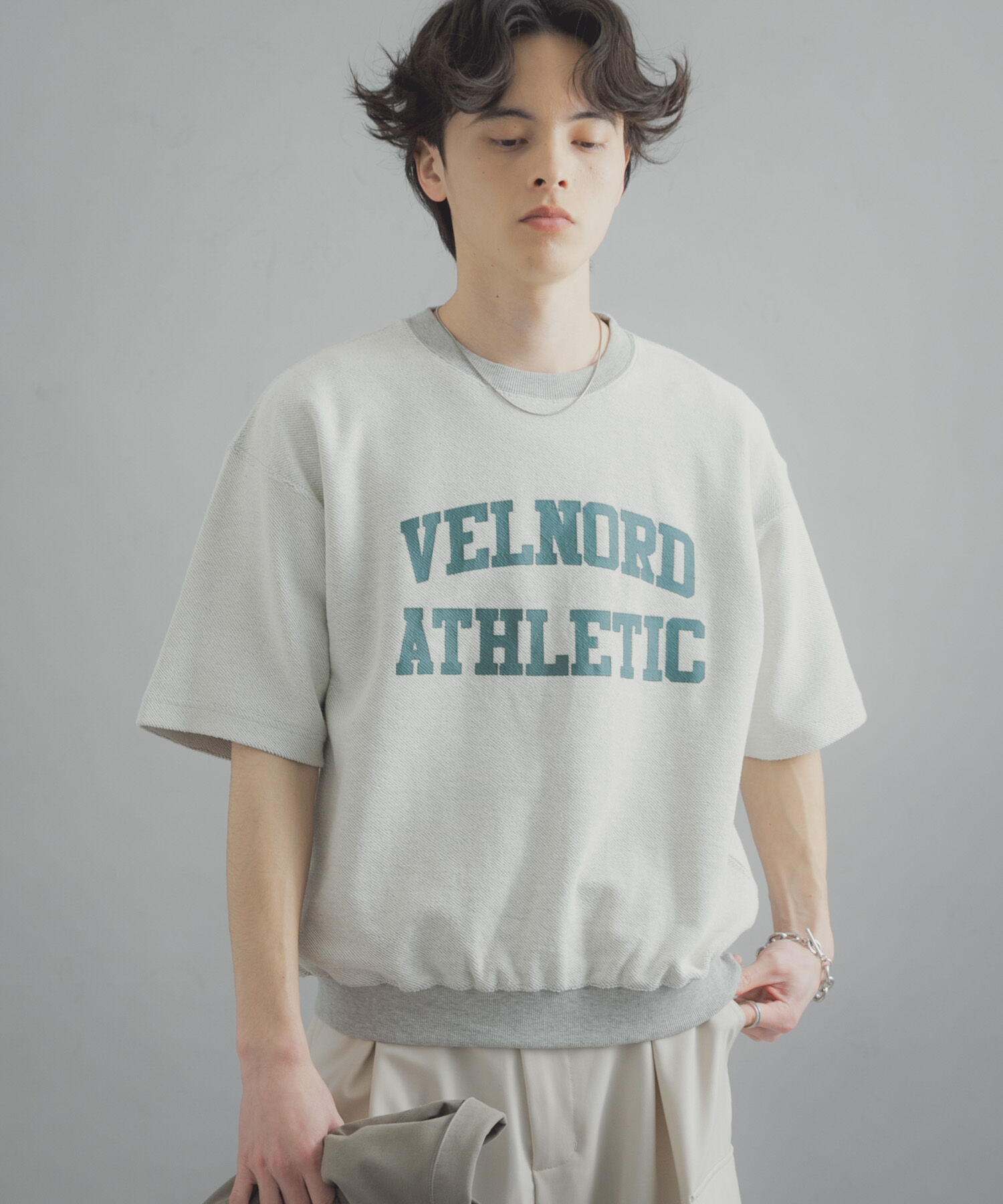 SENSE OF PLACE by URBAN RESEARCH「カレッジスウェットショートスリーブTシャツ」|スウェット・ジャージ|