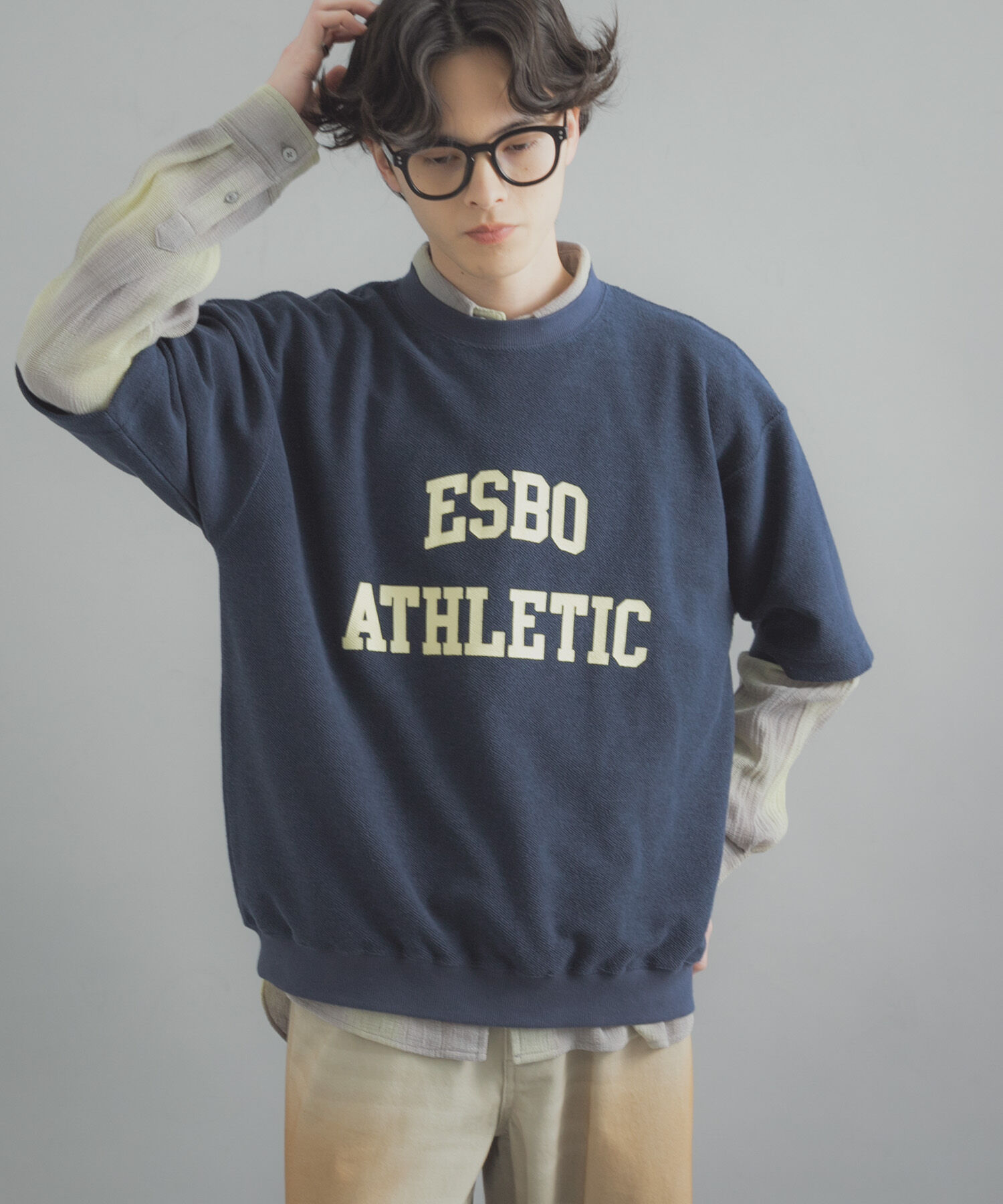 SENSE OF PLACE by URBAN RESEARCH「カレッジスウェットショートスリーブTシャツ」|スウェット・ジャージ|