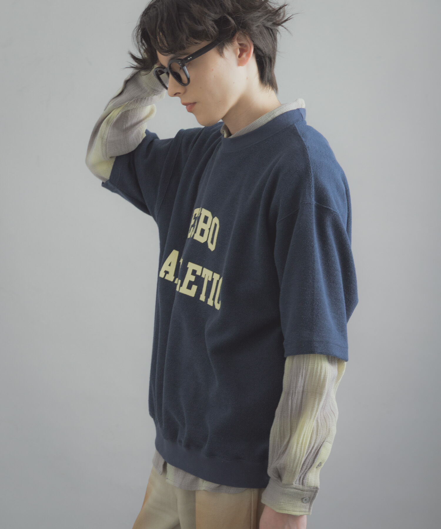 SENSE OF PLACE by URBAN RESEARCH「カレッジスウェットショートスリーブTシャツ」|スウェット・ジャージ|