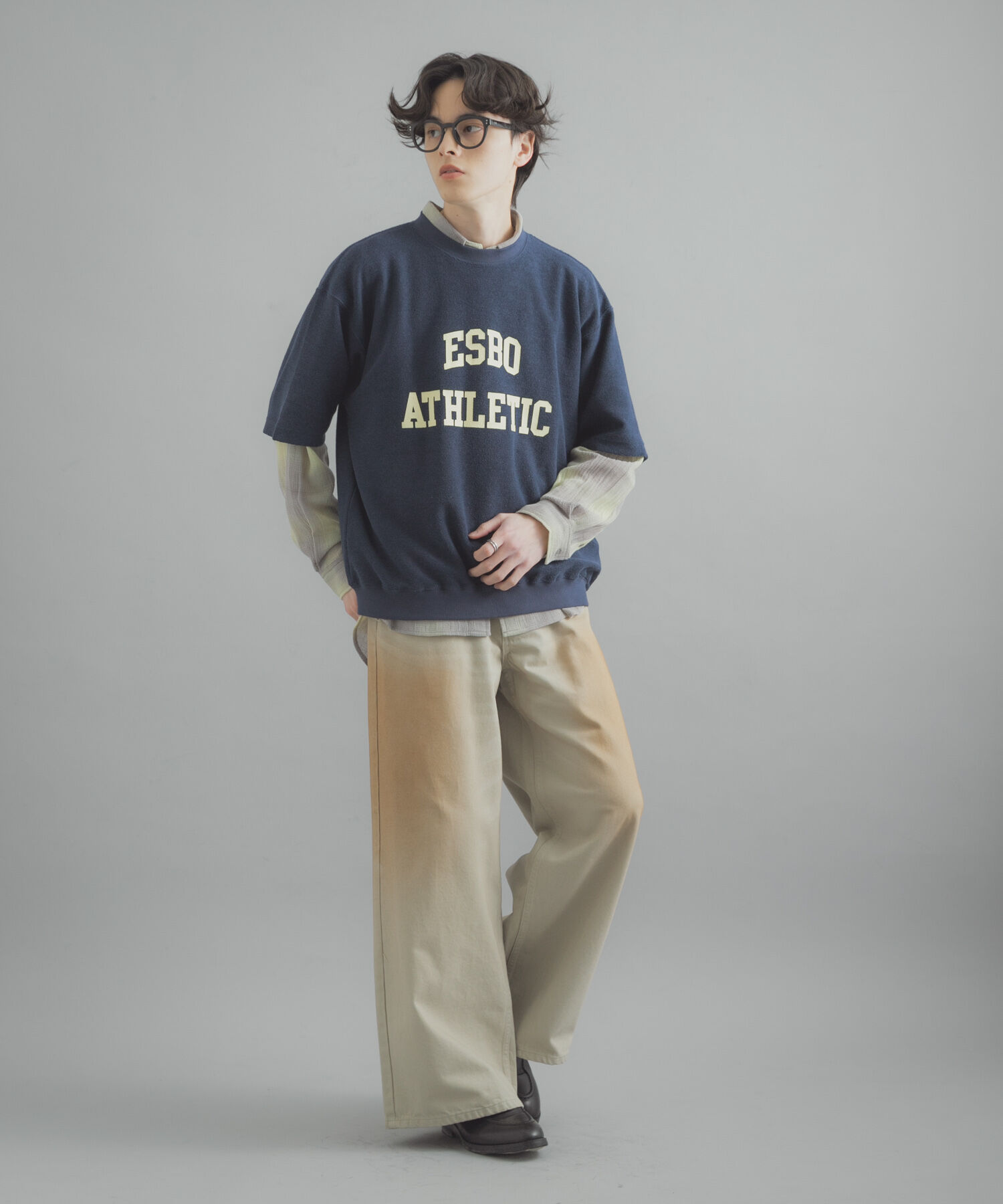 SENSE OF PLACE by URBAN RESEARCH「カレッジスウェットショートスリーブTシャツ」|スウェット・ジャージ|