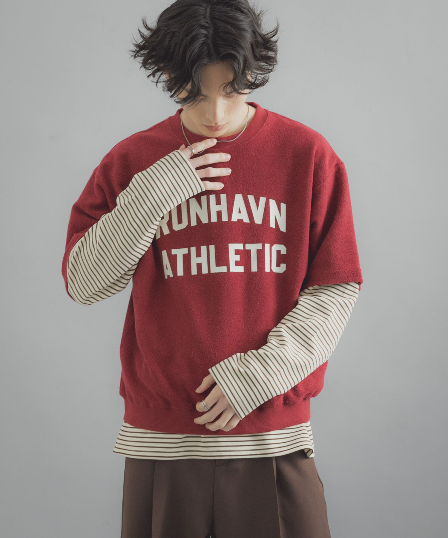 SENSE OF PLACE by URBAN RESEARCH「カレッジスウェットショートスリーブTシャツ」|スウェット・ジャージ|