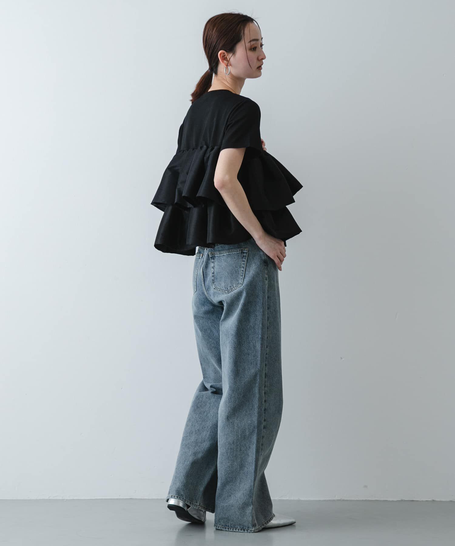 SENSE OF PLACE by URBAN RESEARCH「シャイニーフリルドッキングカットトップ」|Tシャツ・カットソー|