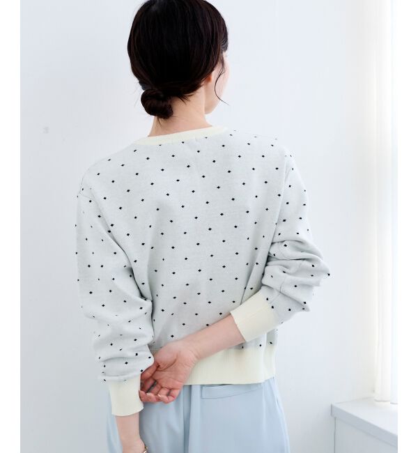  「ドットジャガードニットカーディガン」|カーディガン|