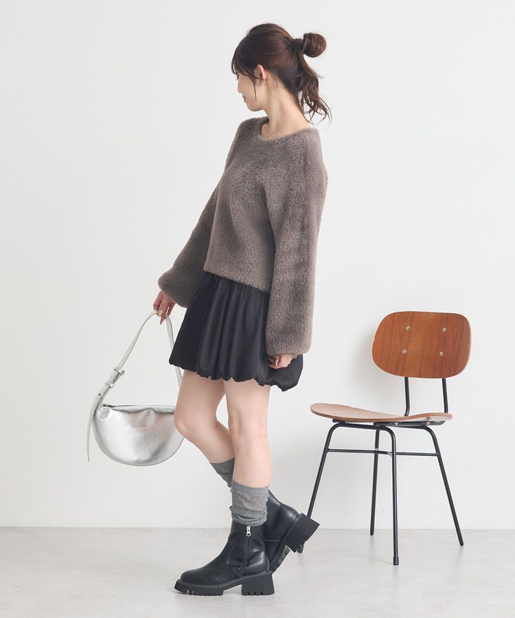 earth music&ecology「ラウンド切り替えバルーンミニスカート」|スカート|