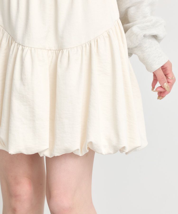 earth music&ecology「ラウンド切り替えバルーンミニスカート」|スカート|