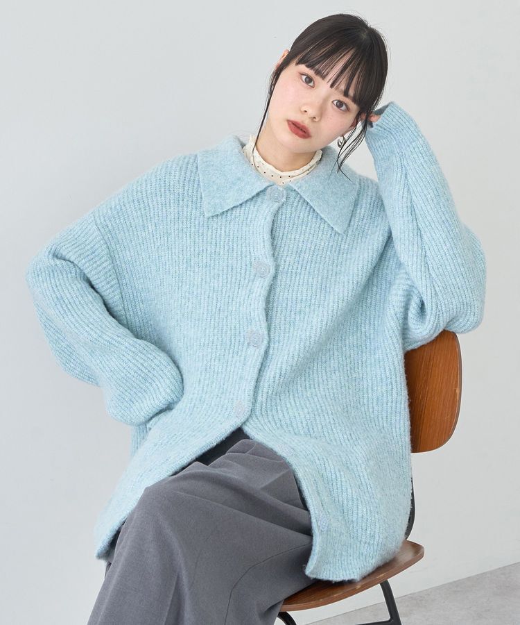 earth music&ecology「襟付きニットアウター」|カーディガン|