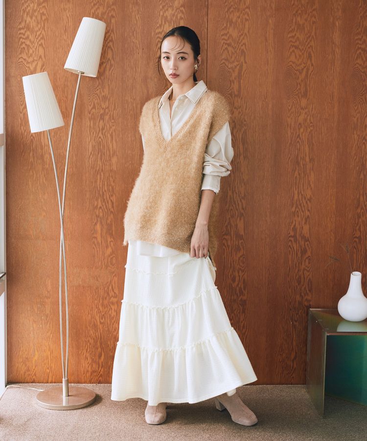 earth music&ecology「メロー切替フレアスカート」|フレア|