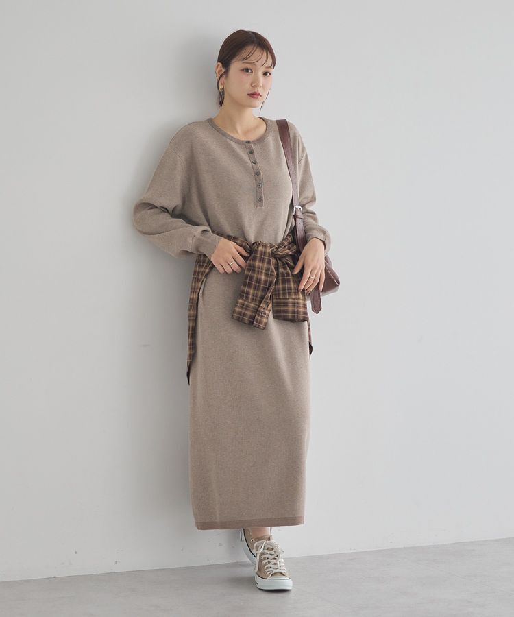 earth music&ecology「SET2点チェック柄シャーリングビスチェ＋シャツ」|シャツ・ブラウス|