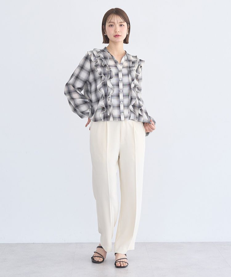 earth music&ecology「フリルリボンブラウス」|シャツ・ブラウス|