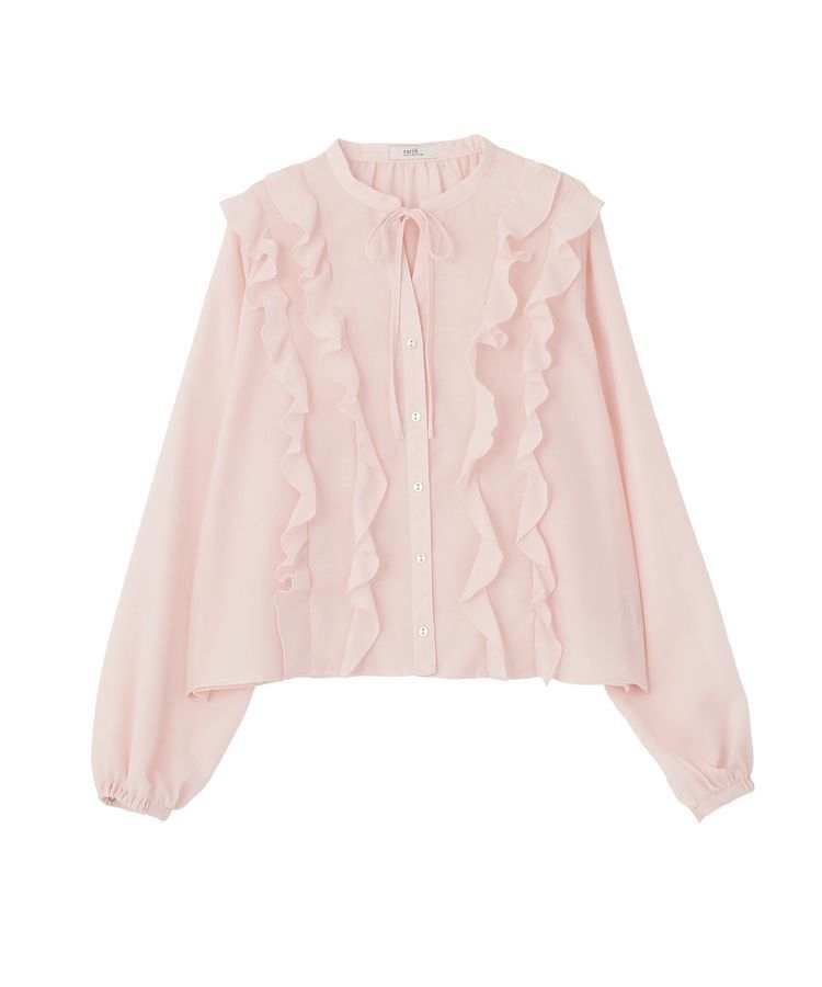 earth music&ecology「フリルリボンブラウス」|シャツ・ブラウス|