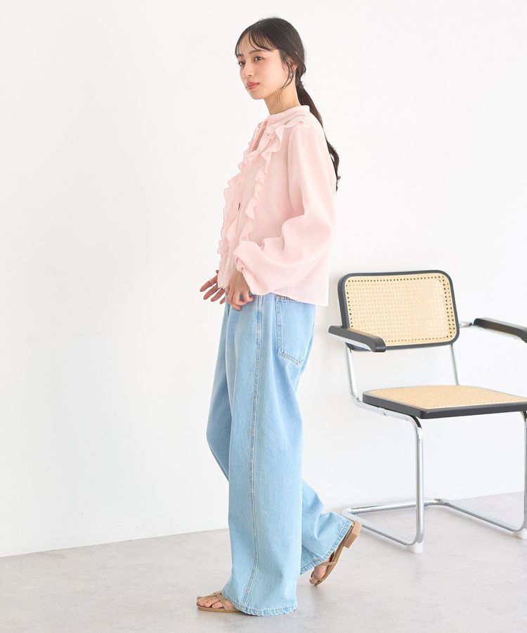 earth music&ecology「フリルリボンブラウス」|シャツ・ブラウス|
