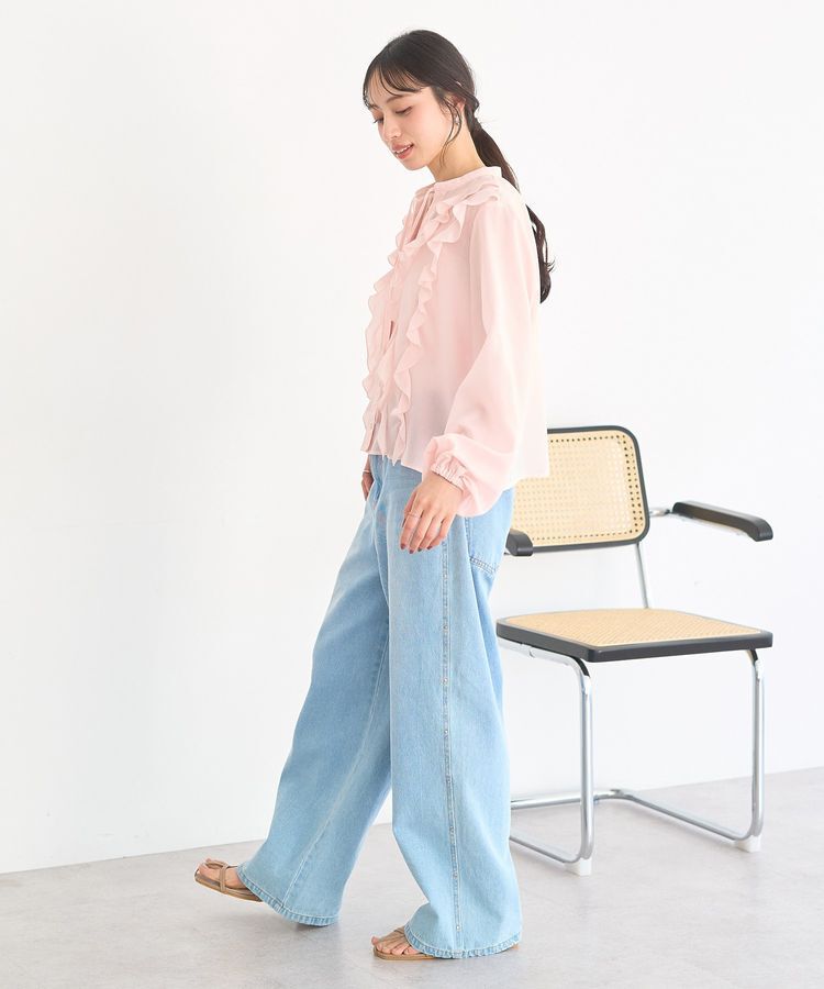 earth music&ecology「フリルリボンブラウス」|シャツ・ブラウス|