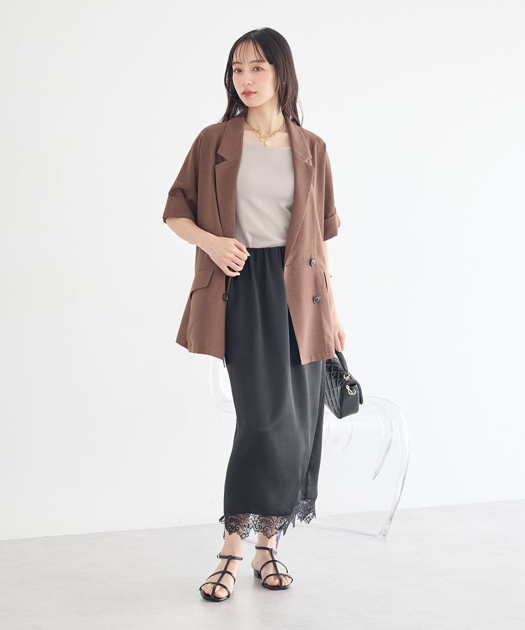 earth music&ecology「サテンレーススカート」|スカート|