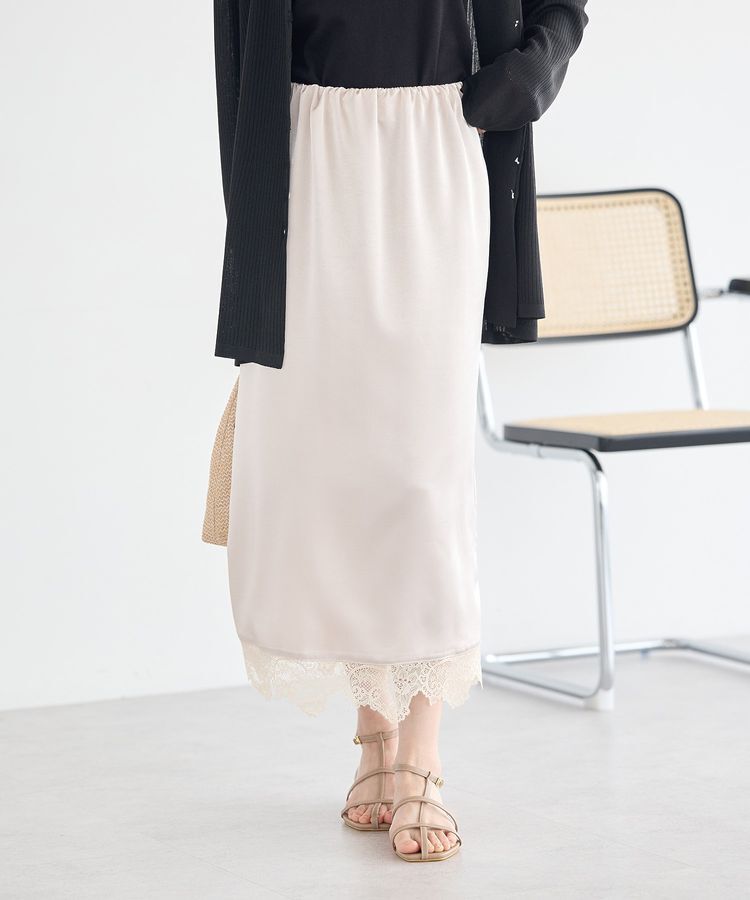 earth music&ecology「サテンレーススカート」|スカート|