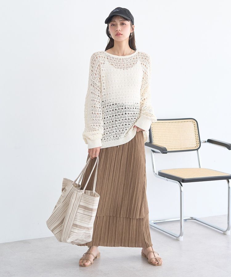 earth music&ecology「メッシュニットプルオーバー」|ニット・セーター|