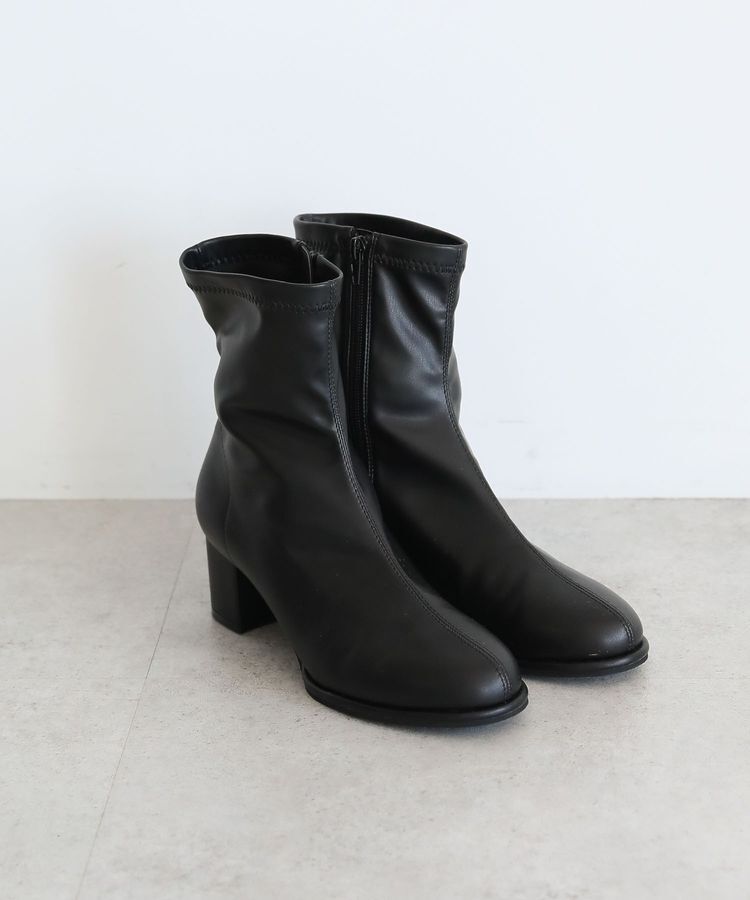 Green Parks「・minia ラウンドストレッチショートブーツ」|ショートブーツ|Black