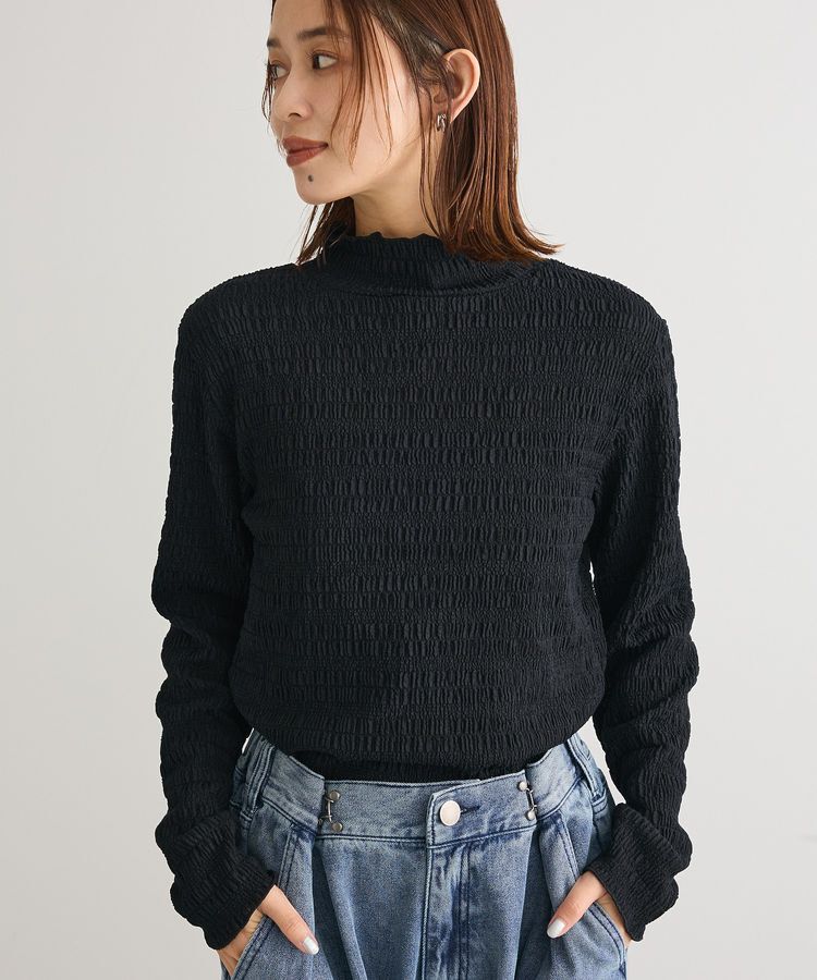 Green Parks「・Petit Fleur ジャガードハイネックロンTEE」|Tシャツ・カットソー|