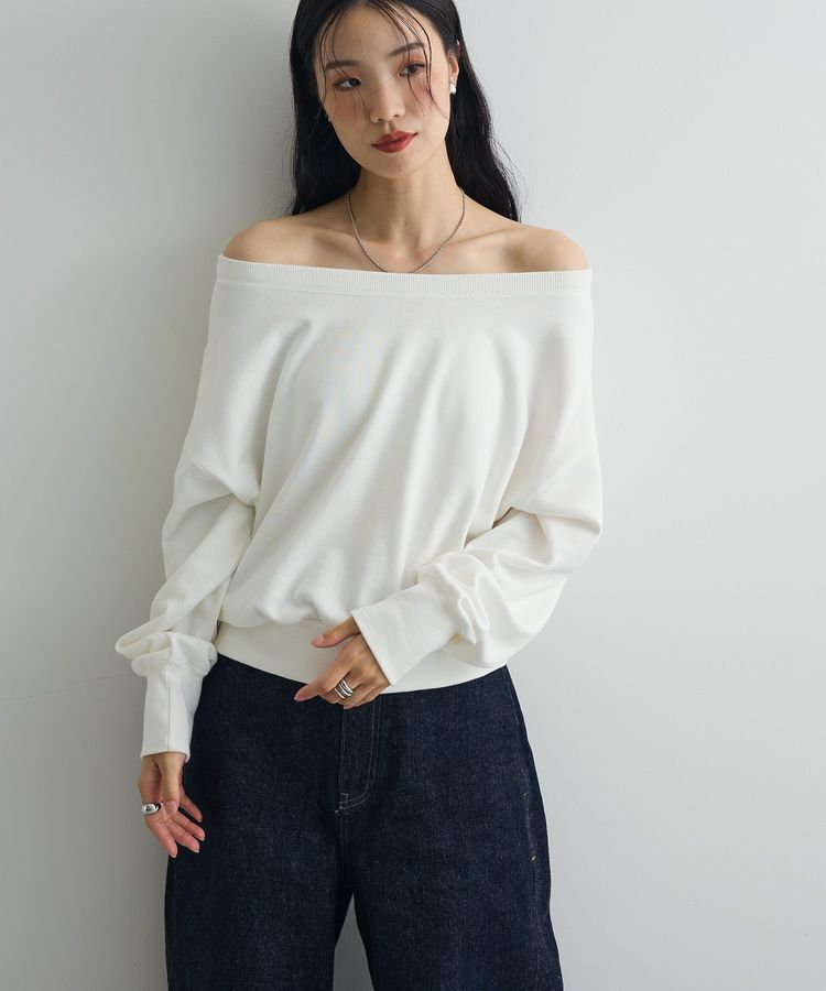 AnriettMusee「オフショルスウェット」|スウェット・ジャージ|