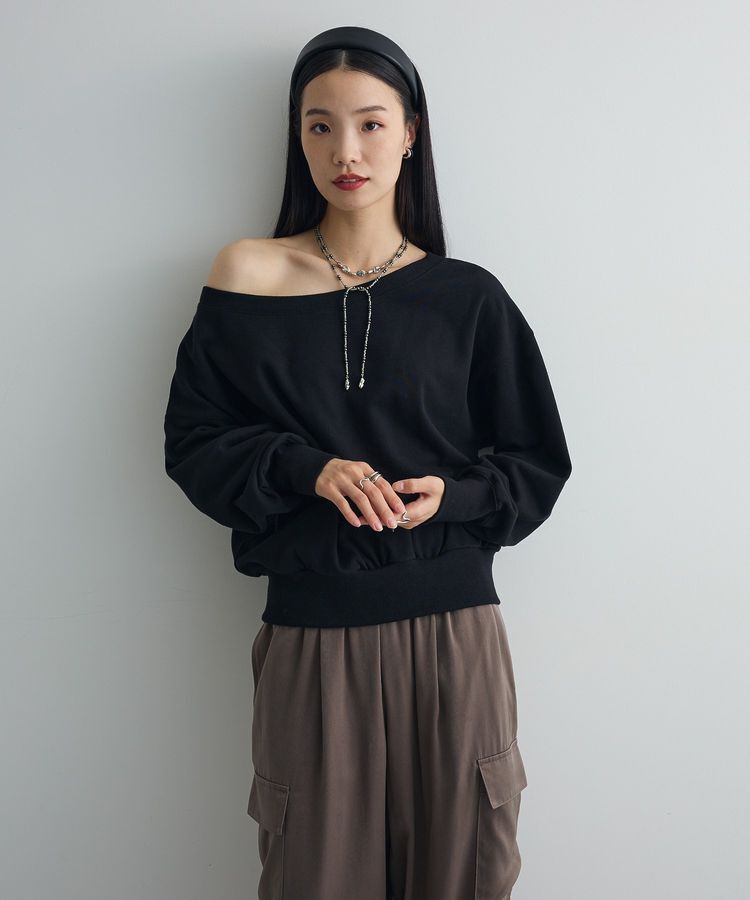 AnriettMusee「オフショルスウェット」|スウェット・ジャージ|