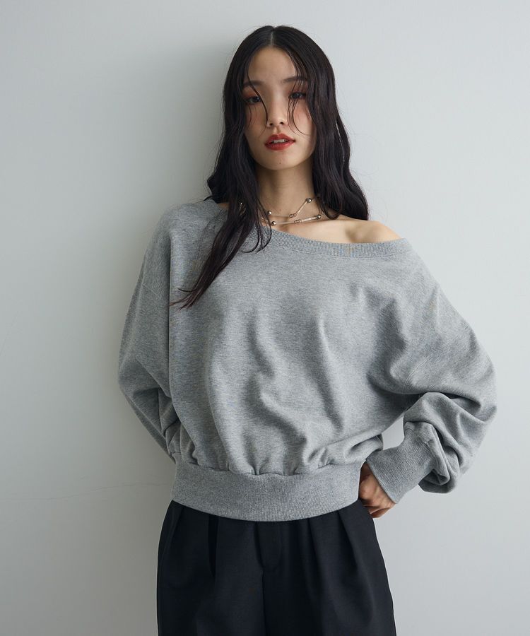 AnriettMusee「オフショルスウェット」|スウェット・ジャージ|