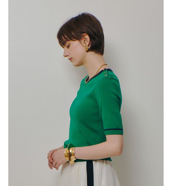 allureville「ソウバリ肩釦クループルオーバー」|ニット・セーター|