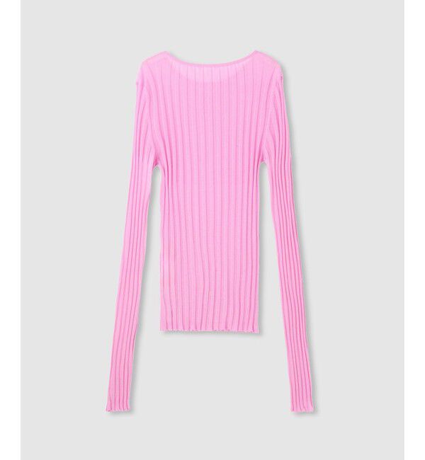 allureville「シアーリブプルオーバー」|ニット・セーター|