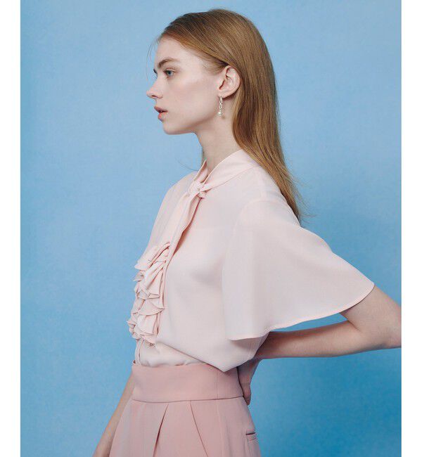 LOULOU WILLOUGHBY「【LOULOU WILLOUGHBY】ペタルフリルフレアスリーブブラウス」|シャツ・ブラウス|