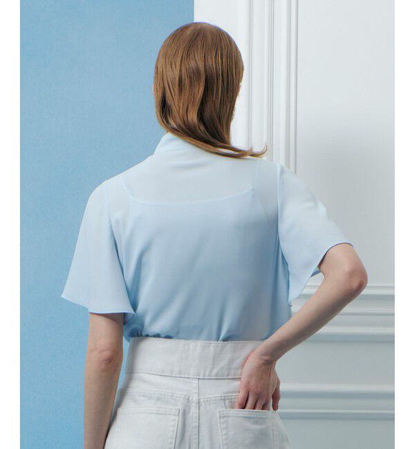 LOULOU WILLOUGHBY「【LOULOU WILLOUGHBY】ペタルフリルフレアスリーブブラウス」|シャツ・ブラウス|