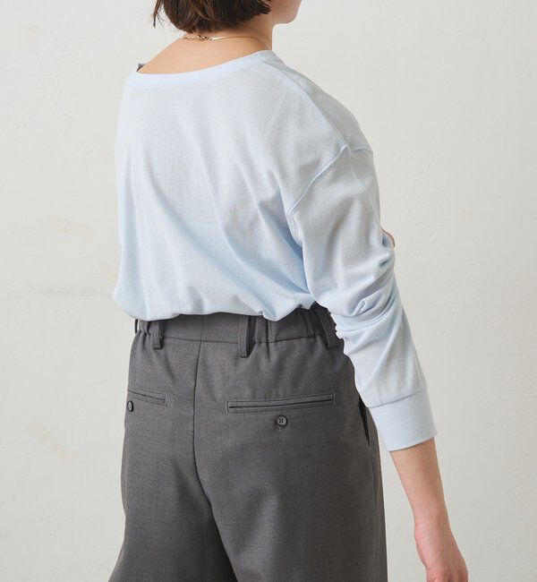  「前後2WAYシアーワッフルカットソー」|プルオーバー|