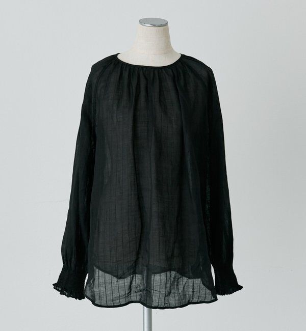  「ストライプラミーシャーリングカフブラウス」|プルオーバー|