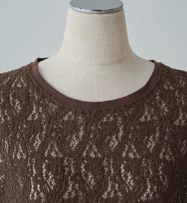  「ストレッチレースノースリーブTシャツ」|キャミソール|