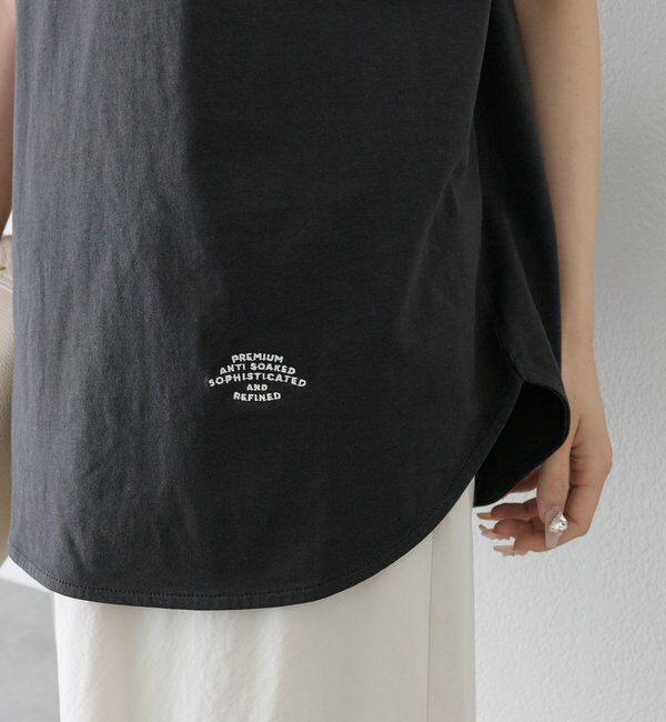  「【汗ジミ防止加工】ワンポイントロゴ刺繍Tシャツ」|Tシャツ・カットソー|