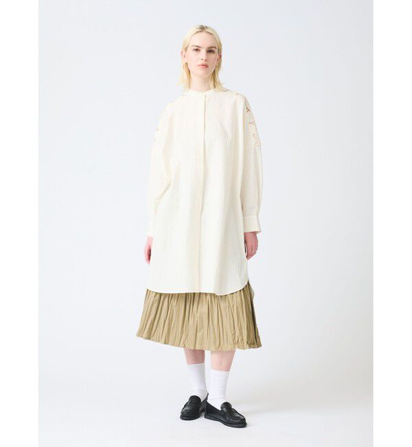 mizuiro ind「mizuiro ind ワッシャープリーツティアードスカート」|スカート|