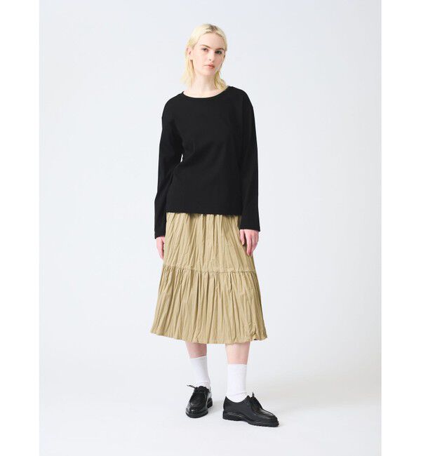 mizuiro ind「mizuiro ind ワッシャープリーツティアードスカート」|スカート|