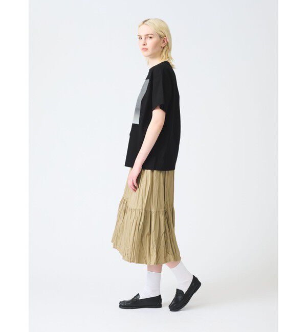 mizuiro ind「mizuiro ind ワッシャープリーツティアードスカート」|スカート|